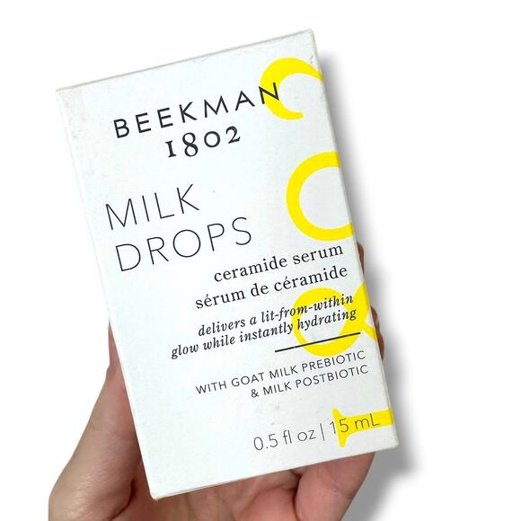 BEEKMAN 1802 NIB Milk Drops Hyaluronic Acid Goat Milk Face Skin Ceramide Serum - Picture 9 of 12
